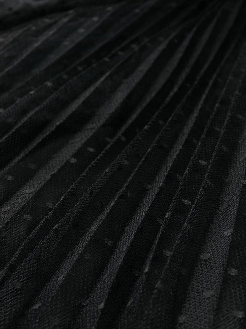 short-sleeved tulle midi dress